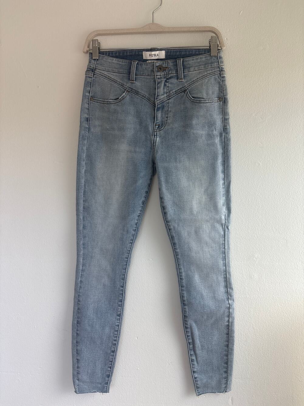 Pistola Light Wash High Rise Skinny Jeans Size 27